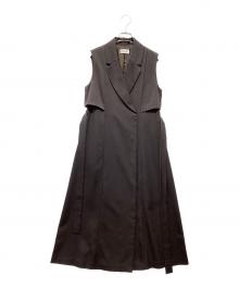 FRAY ID（フレイ アイディー）の古着「ラペルテーラードワンピース」｜グレー