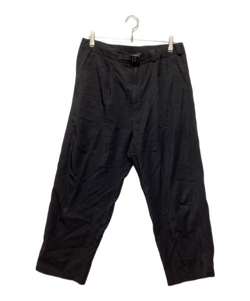 Ujoh（ウジョー）Ujoh (ウジョー) テープベルト1タックパンツ ブラック サイズ:4の古着・服飾アイテム