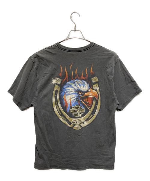 HARLEY-DAVIDSON（ハーレーダビッドソン）HARLEY-DAVIDSON (ハーレーダビッドソン) Dickies (ディッキーズ) コラボプリントTシャツ グレー サイズ:Lの古着・服飾アイテム