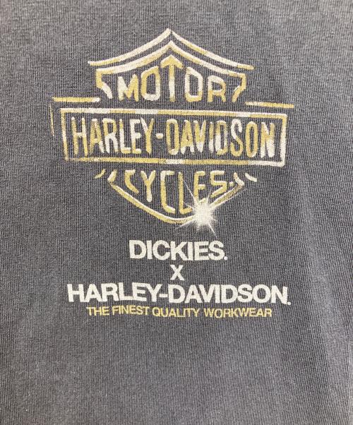 HARLEY-DAVIDSON（ハーレーダビッドソン）HARLEY-DAVIDSON (ハーレーダビッドソン) Dickies (ディッキーズ) コラボプリントTシャツ グレー サイズ:Lの古着・服飾アイテム