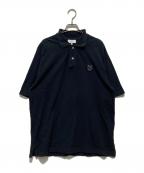 maison kitsuneメゾンキツネ）の古着「フォックスヘッドワッペンポロシャツ」｜ブラック