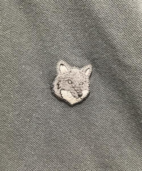 maison kitsune（メゾンキツネ）MAISON KITSUNE (メゾンキツネ) フォックスヘッドワッペンポロシャツ ブラック サイズ:Ｓの古着・服飾アイテム