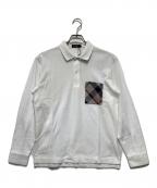 BLACK LABEL CRESTBRIDGEブラックレーベル クレストブリッジ）の古着「長袖ポロシャツ」｜ホワイト