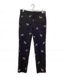 COMME des GARCONS HOMME PLUS（コムデギャルソンオムプリュス）の古着「25SS花刺繍パンツ」｜ブラック