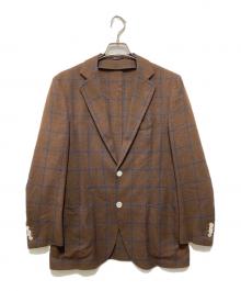 TOMORROW LAND PILGRIM（トゥモローランド ピルグリム）の古着「ウールシルクリネン2Bジャケット」｜ブラウン