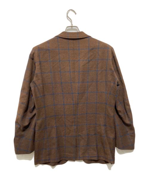 TOMORROW LAND PILGRIM（トゥモローランド ピルグリム）TOMORROW LAND PILGRIM (トゥモローランド ピルグリム) ウールシルクリネン2Bジャケット ブラウン サイズ:50の古着・服飾アイテム