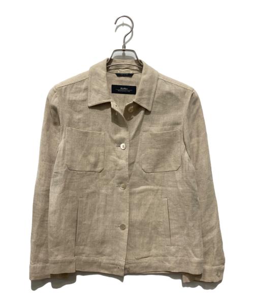 Max Mara WEEK END LINE（マックスマーラ ウイークエンドライン）Max Mara WEEK END LINE (マックスマーラ ウイークエンドライン) リネントラッカージャケット ベージュ サイズ:Ｓの古着・服飾アイテム