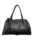 MIHARA YASUHIRO×Jas-M.B.ミハラヤスヒロ×ジャスエムビー）の古着「螺旋ジップ2WAYレザーボストンバッグ」｜ブラック