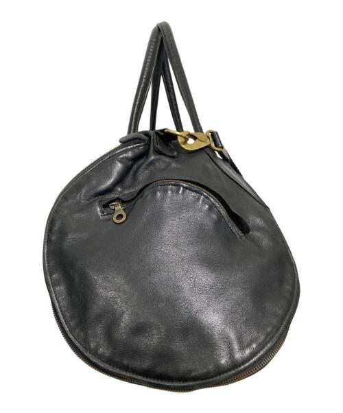 MIHARA YASUHIRO（ミハラヤスヒロ）MIHARA YASUHIRO (ミハラヤスヒロ) Jas-M.B. (ジャスエムビー) 螺旋ジップ2WAYレザーボストンバッグ ブラックの古着・服飾アイテム