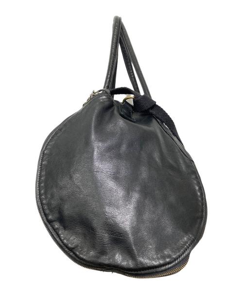 MIHARA YASUHIRO（ミハラヤスヒロ）MIHARA YASUHIRO (ミハラヤスヒロ) Jas-M.B. (ジャスエムビー) 螺旋ジップ2WAYレザーボストンバッグ ブラックの古着・服飾アイテム