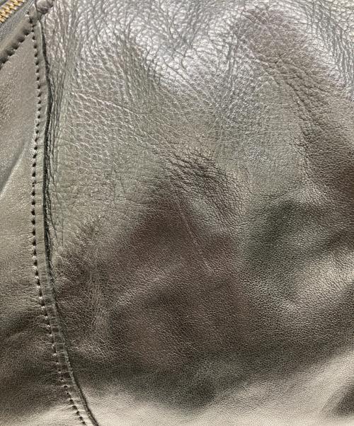 MIHARA YASUHIRO（ミハラヤスヒロ）MIHARA YASUHIRO (ミハラヤスヒロ) Jas-M.B. (ジャスエムビー) 螺旋ジップ2WAYレザーボストンバッグ ブラックの古着・服飾アイテム