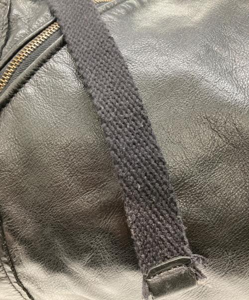 MIHARA YASUHIRO（ミハラヤスヒロ）MIHARA YASUHIRO (ミハラヤスヒロ) Jas-M.B. (ジャスエムビー) 螺旋ジップ2WAYレザーボストンバッグ ブラックの古着・服飾アイテム