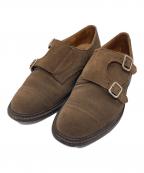 Tricker's×FLOWトリッカーズ×フロウ）の古着「ダブルモンクストラップシューズ」｜ベージュ