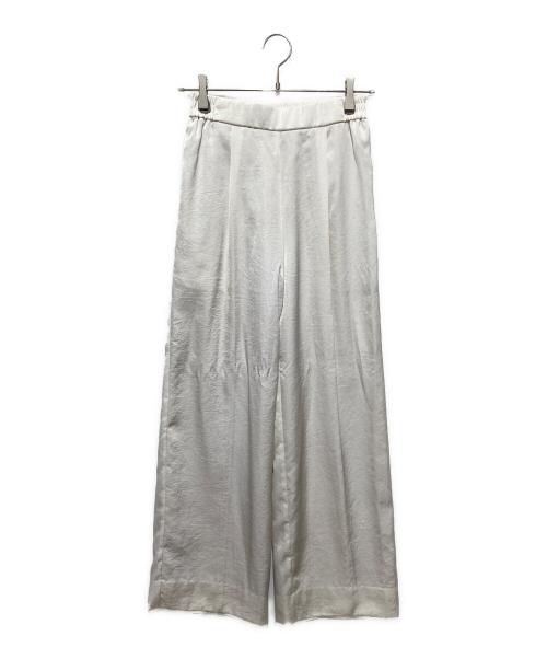 YORI（ヨリ）yori (ヨリ) サテンパンツ アイボリー サイズ:36の古着・服飾アイテム