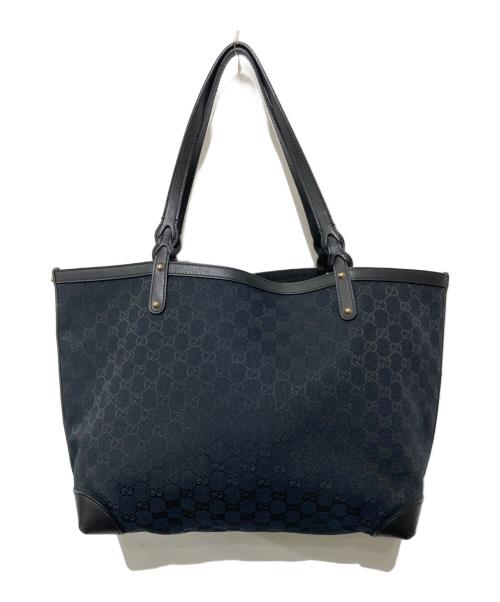 GUCCI（グッチ）GUCCI (グッチ) GGキャンバストートバッグ ブラックの古着・服飾アイテム