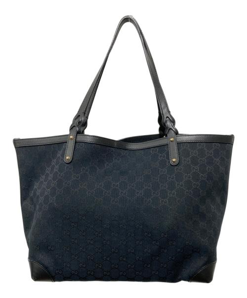 GUCCI（グッチ）GUCCI (グッチ) GGキャンバストートバッグ ブラックの古着・服飾アイテム