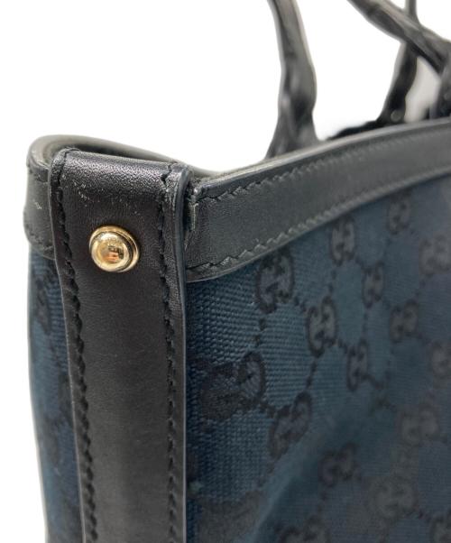 GUCCI（グッチ）GUCCI (グッチ) GGキャンバストートバッグ ブラックの古着・服飾アイテム