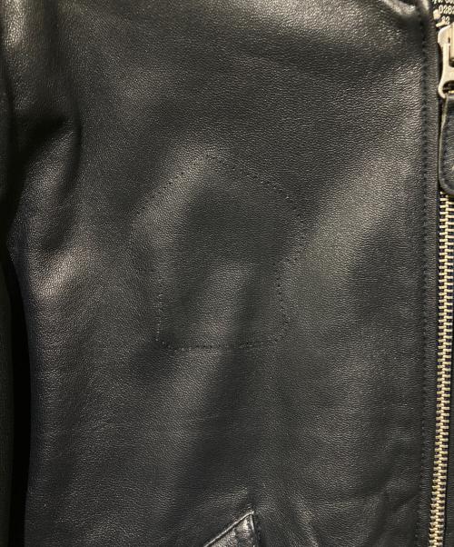 ALPHA（アルファ）ALPHA (アルファ) レザーMA-1ジャケット ネイビー サイズ:Mの古着・服飾アイテム