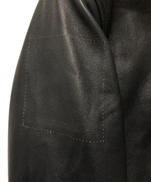 ALPHA（アルファ）ALPHA (アルファ) レザーMA-1ジャケット ネイビー サイズ:Mの古着・服飾アイテム