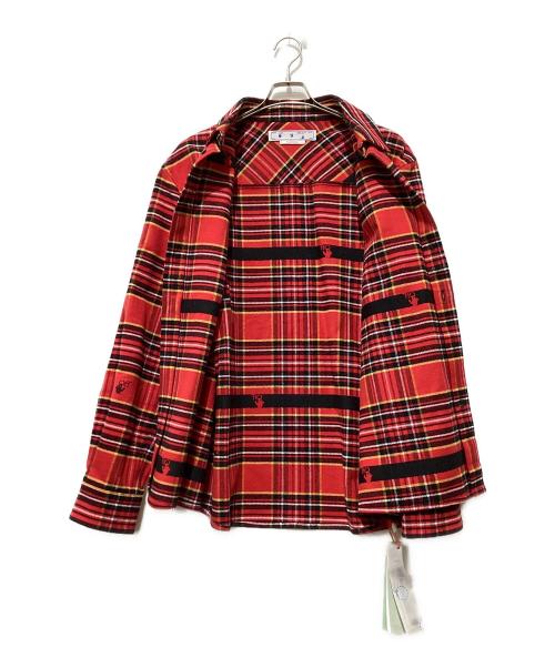 OFFWHITE（オフホワイト）OFFWHITE (オフホワイト) ネルシャツジャケット レッド サイズ:L 未使用品の古着・服飾アイテム