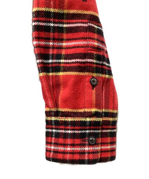 OFFWHITE（オフホワイト）OFFWHITE (オフホワイト) ネルシャツジャケット レッド サイズ:L 未使用品の古着・服飾アイテム