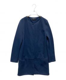 WEEKEND Max Mara（ウィークエンド マックスマーラ）の古着「ノーカラースウェットコート」｜ネイビー