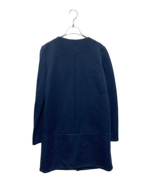 WEEKEND Max Mara（ウィークエンド マックスマーラ）Weekend Max Mara (ウィークエンド マックスマーラ) ノーカラースウェットコート ネイビー サイズ:Mの古着・服飾アイテム