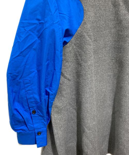 ENFOLD（エンフォルド）ENFOLD (エンフォルド) COMBI PULLOVER ブルー×グレー サイズ:38の古着・服飾アイテム