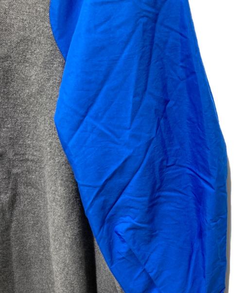 ENFOLD（エンフォルド）ENFOLD (エンフォルド) COMBI PULLOVER ブルー×グレー サイズ:38の古着・服飾アイテム