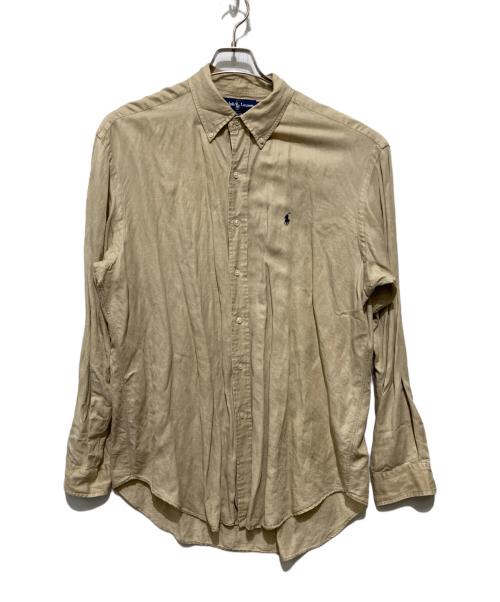 RALPH LAUREN（ラルフローレン）RALPH LAUREN (ラルフローレン) 90sシルクリネンシャツ ベージュ サイズ:Lの古着・服飾アイテム