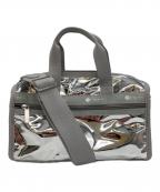 LeSportsacレスポートサック）の古着「メタリックショルダーバッグ」｜シルバー×ブルー