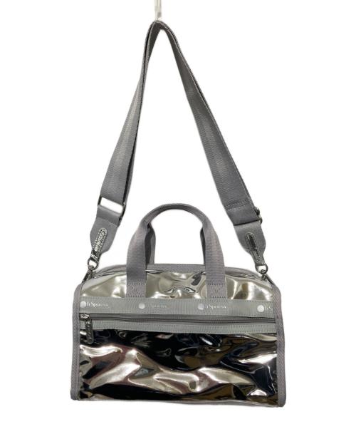LeSportsac（レスポートサック）LeSportsac (レスポートサック) メタリックショルダーバッグ シルバー×ブルーの古着・服飾アイテム