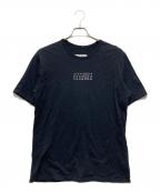 MM6 Maison Margielaエムエムシックスメゾンマルジェラ）の古着「ナンバリングロゴTシャツ」｜ブラック