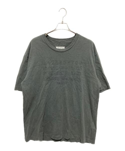 Maison Margiela（メゾンマルジェラ）Maison Margiela (メゾンマルジェラ) エンブロイダーロゴ Tシャツ グレー サイズ:Mの古着・服飾アイテム