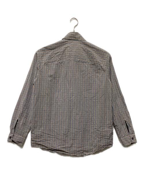 DIESEL（ディーゼル）DIESEL (ディーゼル) ロゴ刺繍チェックシャツ グレー サイズ:Ｓの古着・服飾アイテム