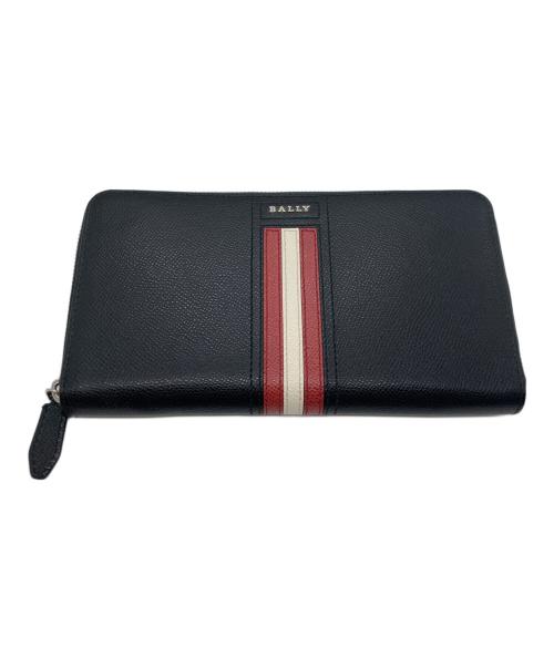 BALLY（バリー）BALLY (バリー) ラインラウンドジップウォレット ネイビーの古着・服飾アイテム