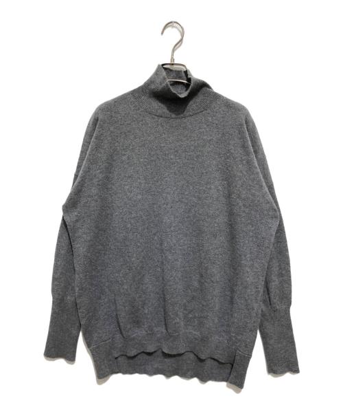 Agnona（アニオナ）Agnona (アニオナ) タートルネックカシミヤニット グレー サイズ:Lの古着・服飾アイテム