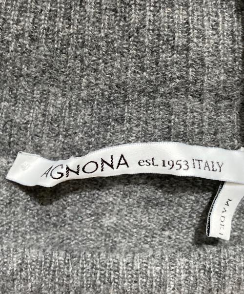 Agnona（アニオナ）Agnona (アニオナ) タートルネックカシミヤニット グレー サイズ:Lの古着・服飾アイテム