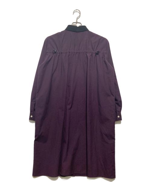 FRED PERRY（フレッドペリー）FRED PERRY (フレッドペリー) ロゴ刺繍シャツワンピース パープル サイズ:UK10の古着・服飾アイテム