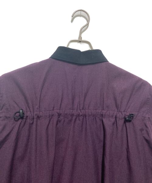 FRED PERRY（フレッドペリー）FRED PERRY (フレッドペリー) ロゴ刺繍シャツワンピース パープル サイズ:UK10の古着・服飾アイテム