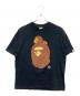 A BATHING APE（アベイシングエイプ）の古着「ベビーマイロ×エイプ半袖カットソー」｜ブラック