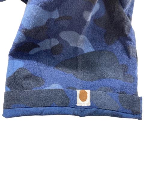 A BATHING APE（アベイシングエイプ）A BATHING APE (アベイシングエイプ) サルカモネル半袖シャツ ネイビー サイズ:XLの古着・服飾アイテム