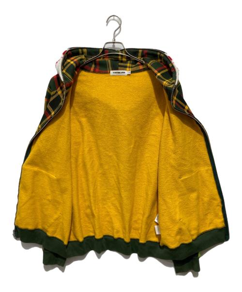 A BATHING APE（ア ベイシング エイプ）A BATHING APE (ア ベイシング エイプ) チェック柄パンダパーカー グリーン×イエロー サイズ:Ｌの古着・服飾アイテム