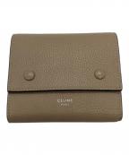 CELINEセリーヌ）の古着「スモールフォールデット3つ折り財布」｜ベージュ