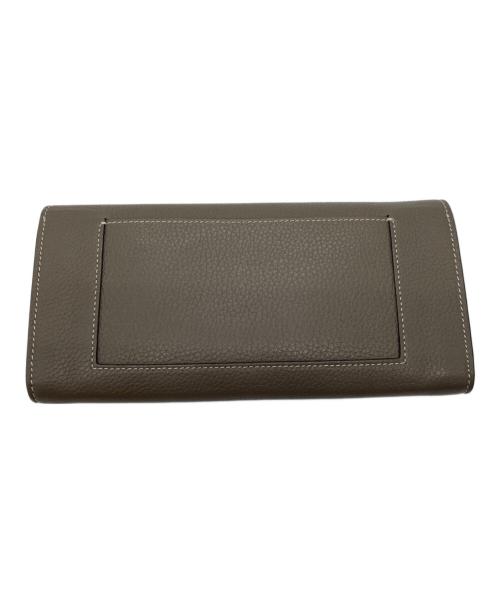CELINE（セリーヌ）CELINE (セリーヌ) ラージフラップ2つ折り長財布 グレーの古着・服飾アイテム