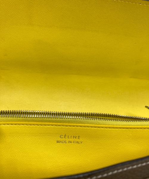 CELINE（セリーヌ）CELINE (セリーヌ) ラージフラップ2つ折り長財布 グレーの古着・服飾アイテム