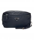 PRADAプラダ）の古着「テスートナイロンポーチ」｜ブラック