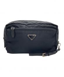 PRADA（プラダ）の古着「テスートナイロンポーチ」｜ブラック