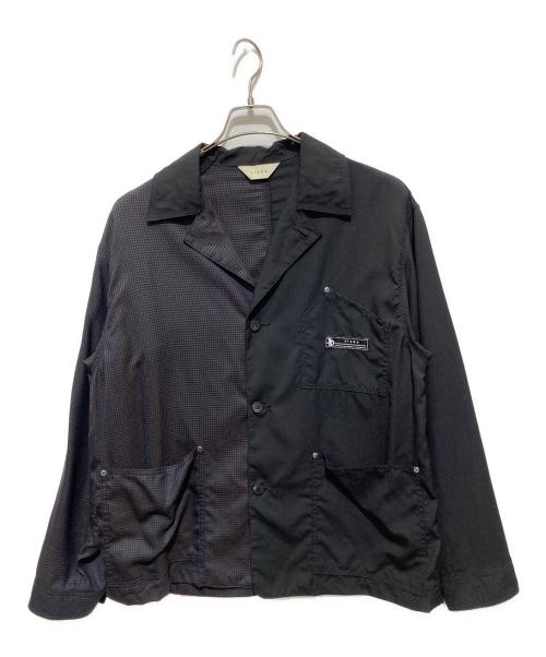 jieda（ジエダ）jieda (ジエダ) SUMMER WOOL 2TONE JACKET シャツジャケット ブラック サイズ:2の古着・服飾アイテム