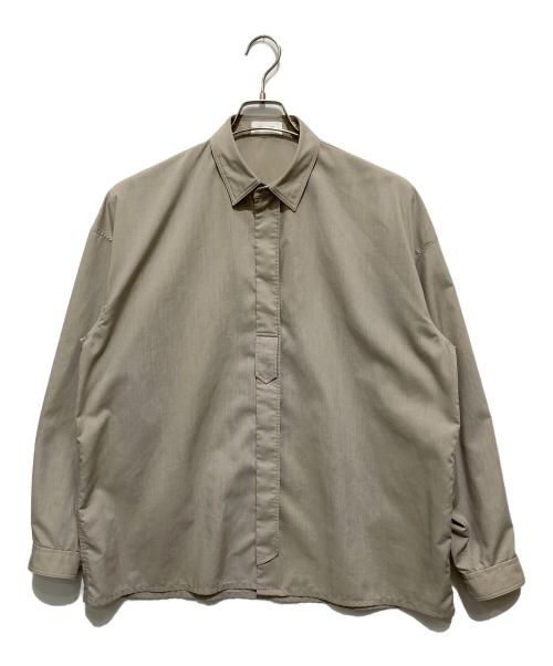 THE RERACS（ザ リラクス）THE RERACS (ザ リラクス) 21SS PE SUPER LIGHT SPUN BATTLE DRESS SHIRT シャツ ベージュ サイズ:46の古着・服飾アイテム